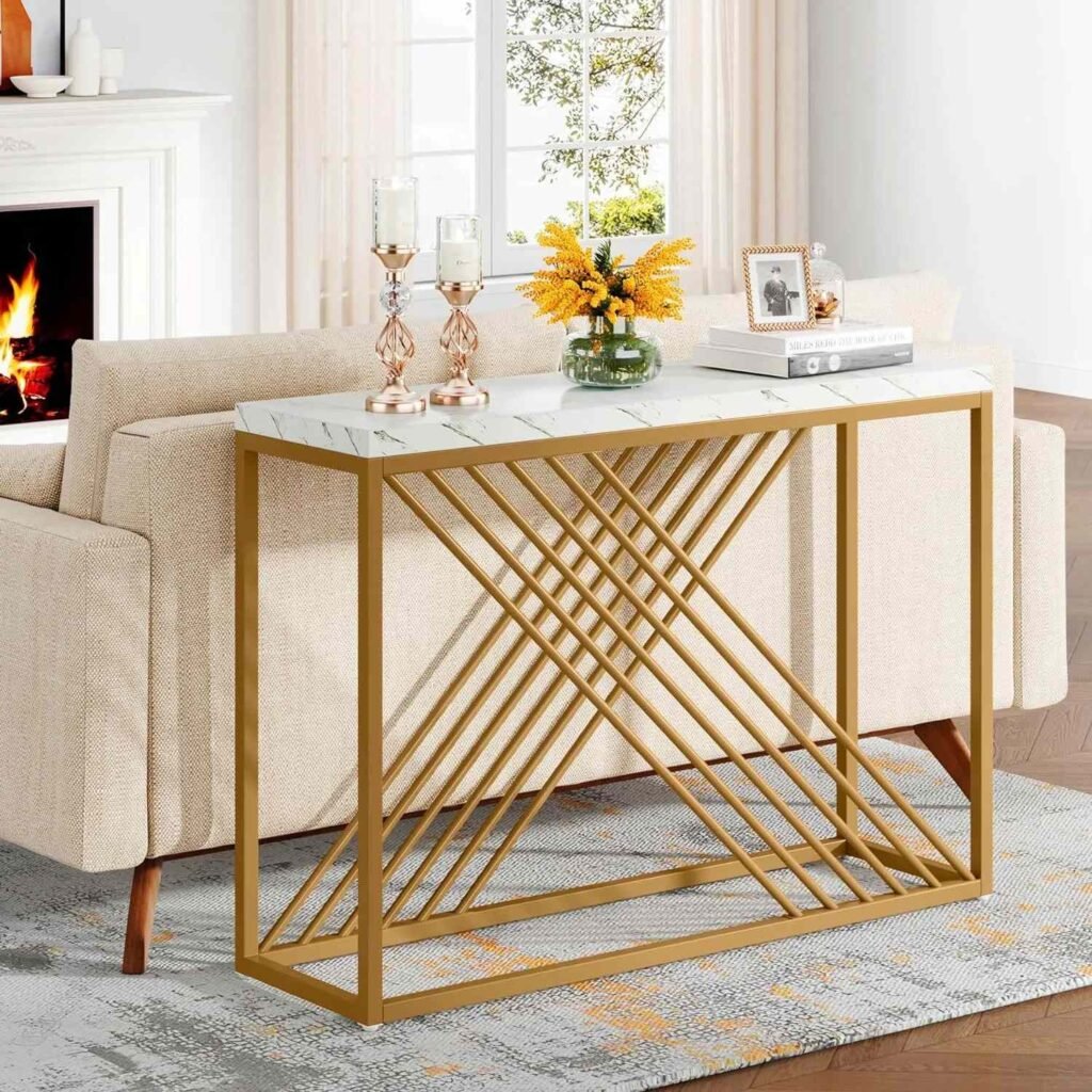 Aurora Geometric Console Table
