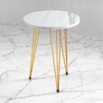 Golden Arc Round Side Table