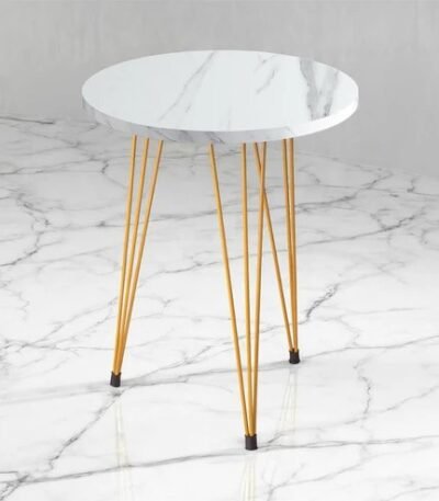 Golden Arc Round Side Table