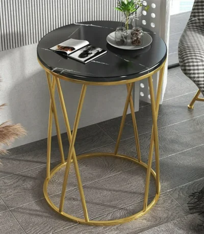 Elara Gold Accent Side Table