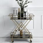 Gilded X-Bar Cart