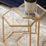 Hexa Gold Accent Side Table