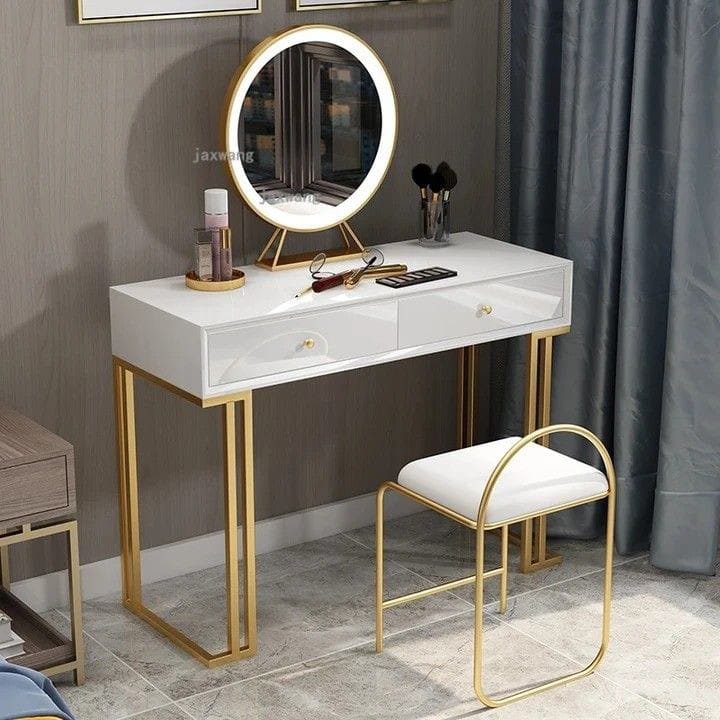 LuxeGold Vanity Table with Mirror LuxeGold Vanity Table with Mirror