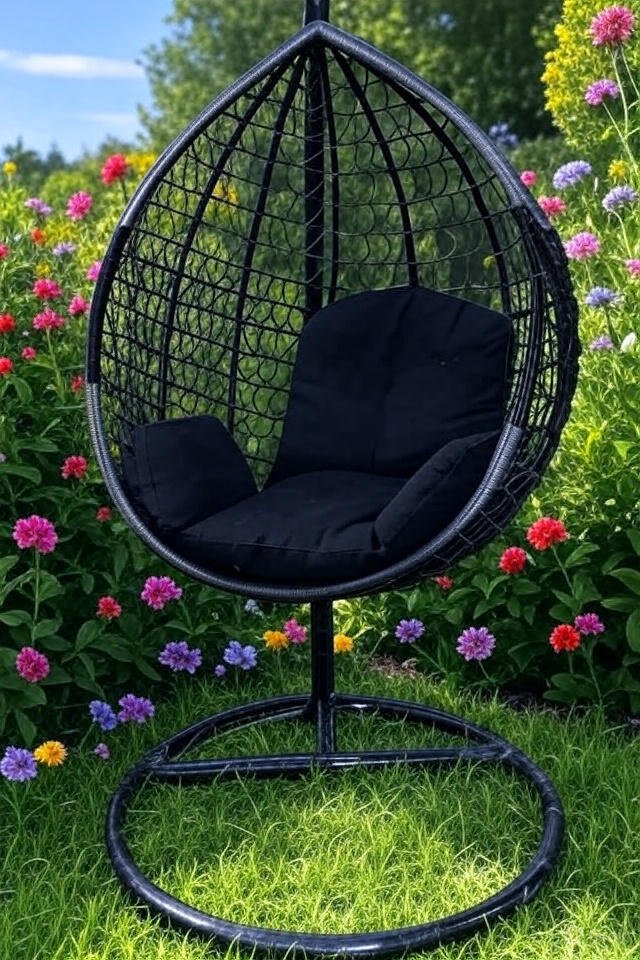 Luxury Customizable Hanging Egg Chair with Stand Luxury Customizable Hanging Egg Chair with Stand