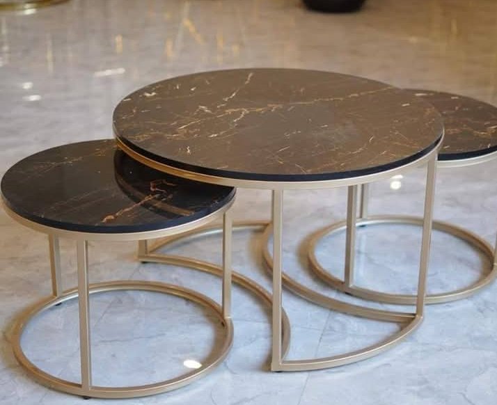 Marble Coffee Table - Wooden Top