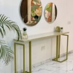 Minimalist Gold Console Table