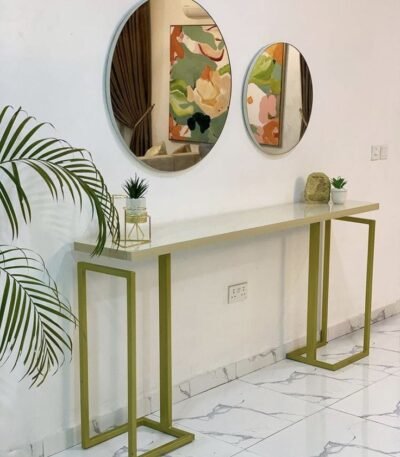 Minimalist Gold Console Table