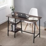 Modern Industrial Study Desk with Storage