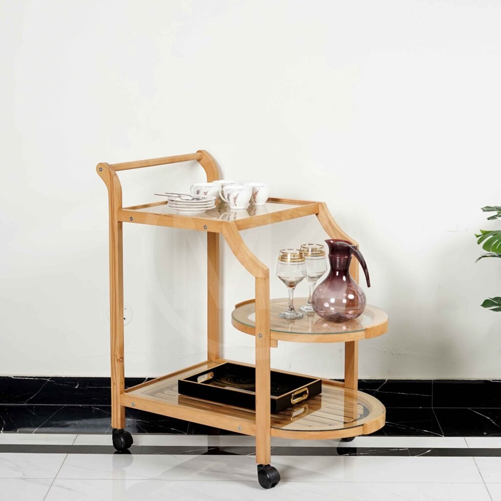 Modern Wooden Tea Trolley