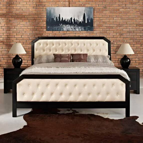 Tufted Metal Bed with Side Tables 1 Tufted Metal Bed with Side Tables