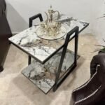 Urban Essence Wooden Side Table with Metal Frame