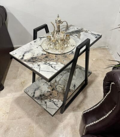 Urban Essence Wooden Side Table with Metal Frame