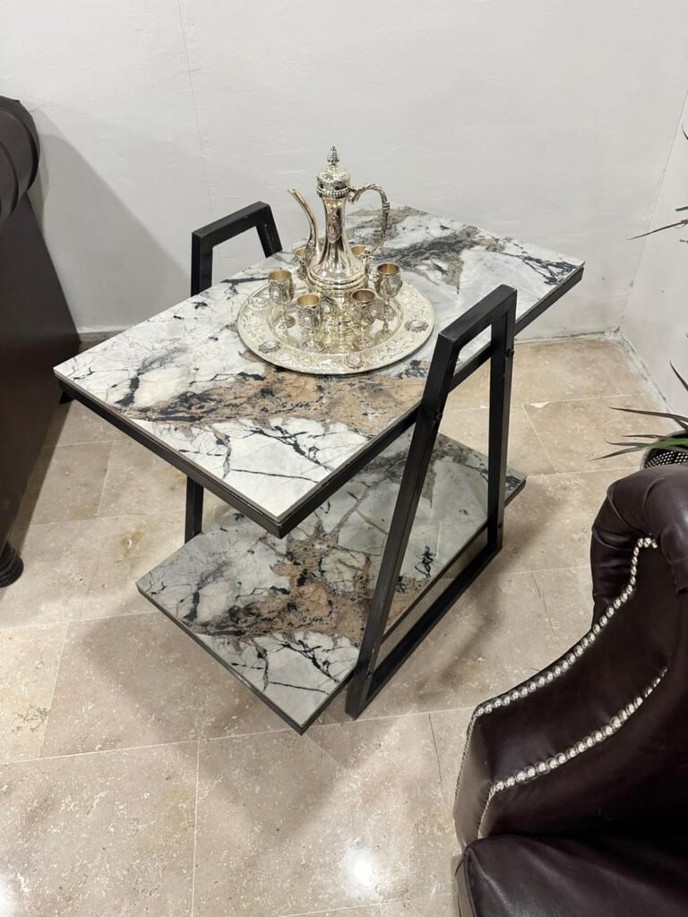 Urban Essence Wooden Side Table with Metal Frame