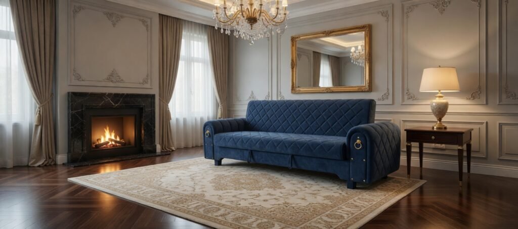 Royal Velvet Convertible Sofa Bed – Luxury 2-in-1 Sleeper Couch