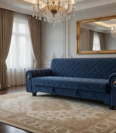 Royal Velvet Convertible Sofa Bed – Luxury 2-in-1 Sleeper Couch