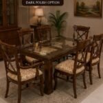 Imperial Glass Top 6 Seater Dining Table