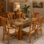 Prestige Glass Top 6 Seater Dining Table Set