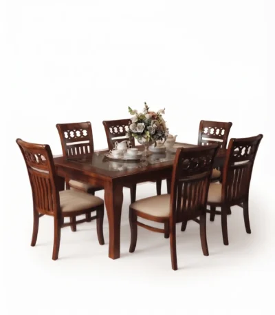 6 Seater Dining Table Set – Classic Elegance