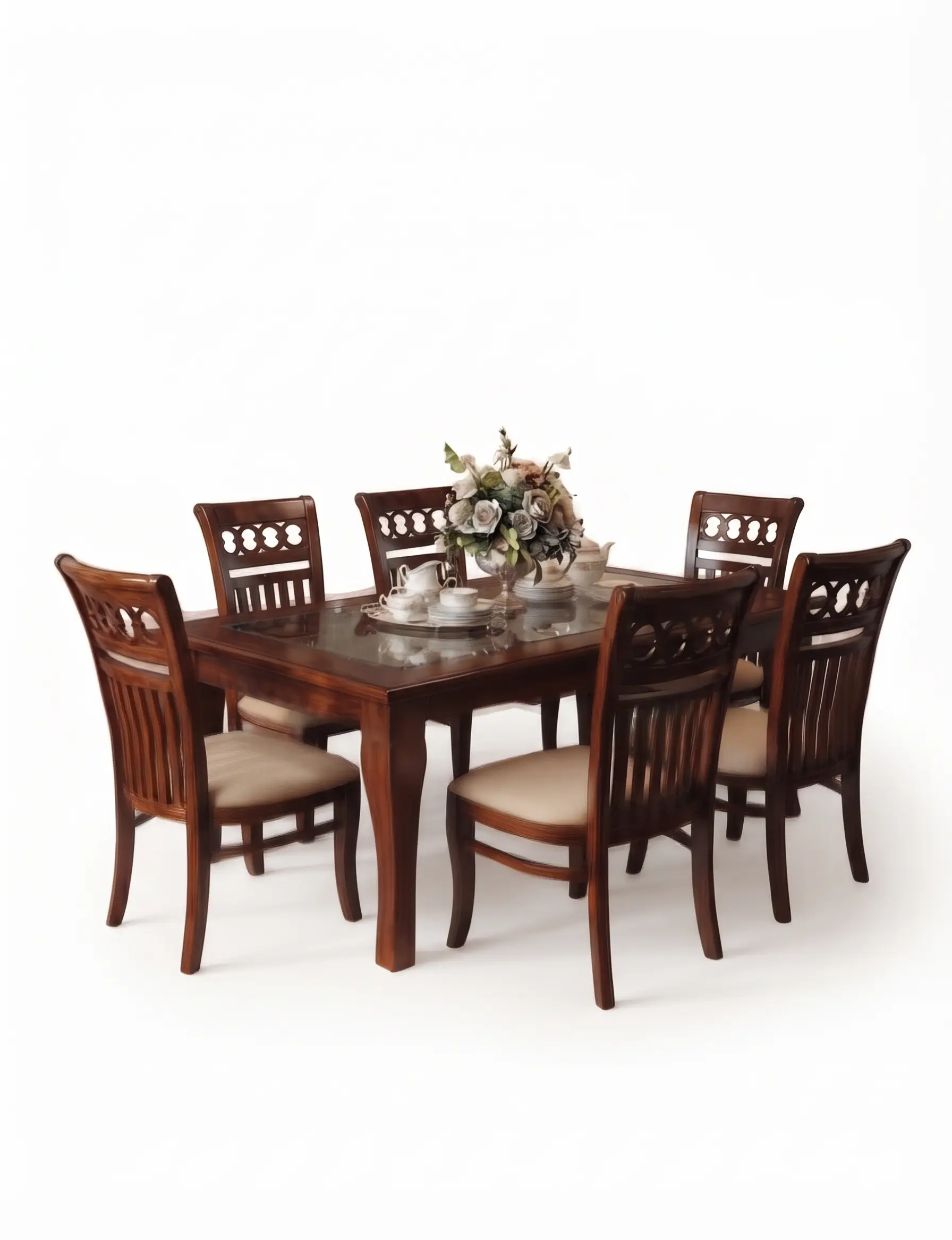 6 Seater Dining Table Set – Classic Elegance - Featured Image 6 Seater Dining Table Set – Classic Elegance